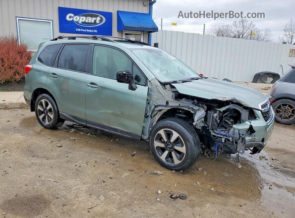 JF2SJAGCXJH454966 2018 SUBARU FORESTER Зеленый Передняя правая четверть