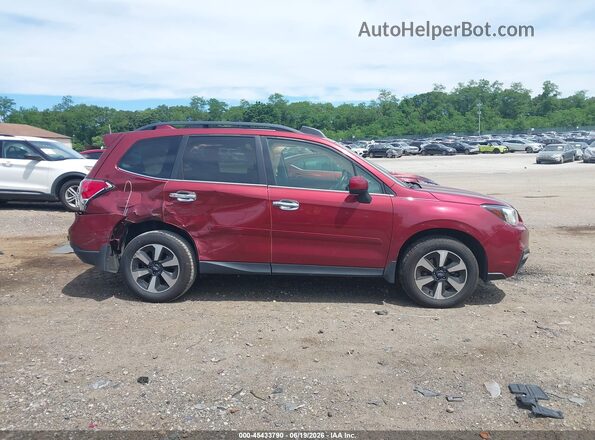 JF2SJAJC0HH455241 2017 SUBARU FORESTER Red უკანა სალონის ხედი