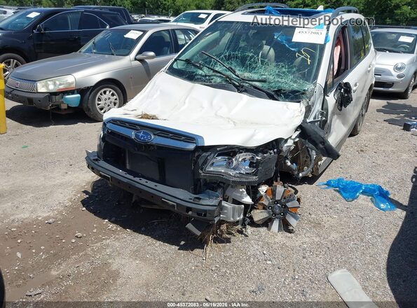 JF2SJAJC1HH461081 2017 SUBARU FORESTER White წინა მარცხენა ხედი სამი მეოთხედიდან