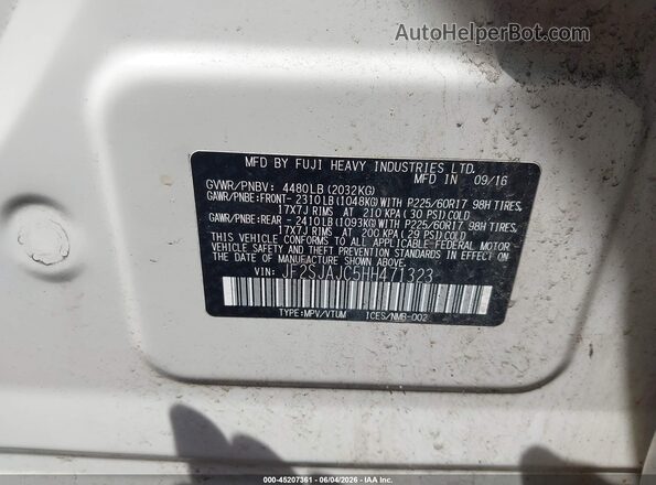 JF2SJAJC5HH471323 2017 SUBARU FORESTER White Engine compartment view