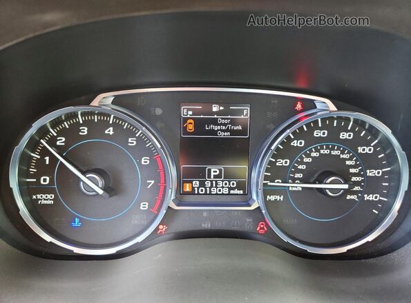 JF2SJAJC7JH415597 2018 SUBARU FORESTER Blue Widok zestawu wskaźników