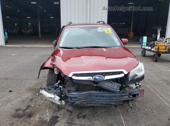 JF2SJARC9JH525524 2018 SUBARU FORESTER Бордовый Вид спереди