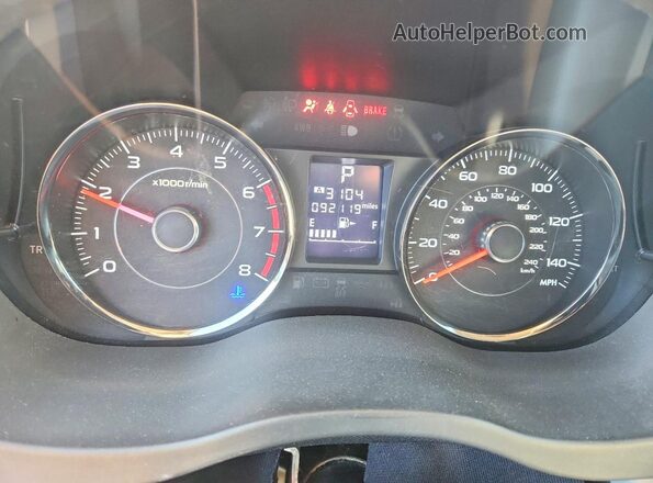 JF2SJAVC9GH442853 2016 SUBARU FORESTER Black Widok zestawu wskaźników