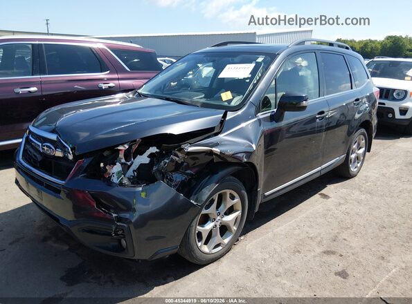 JF2SJAWC5JH600904 2018 SUBARU FORESTER Gray წინა მარცხენა ხედი სამი მეოთხედიდან