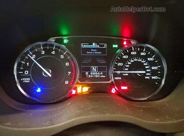 JF2SJAWC7HH478864 2017 SUBARU FORESTER Green Instrument cluster view