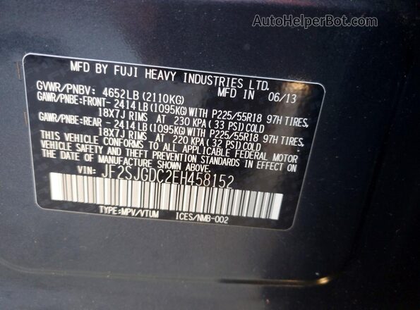 JF2SJGDC2EH458152 2017 SUBARU FORESTER Gray 