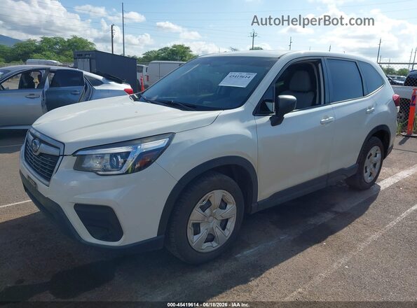 JF2SKAAC3LH459841 2020 SUBARU FORESTER White წინა მარცხენა ხედი სამი მეოთხედიდან