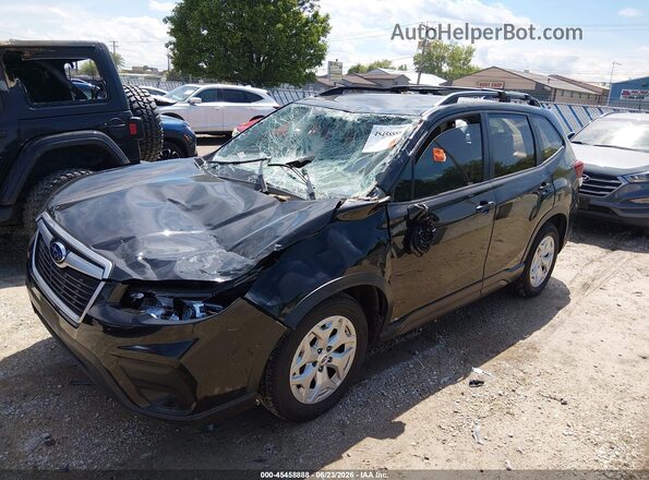 JF2SKACC0KH506514 2019 SUBARU FORESTER Черный Передняя левая четверть