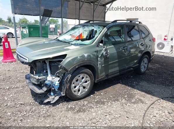 JF2SKACC0KH556698 2019 SUBARU FORESTER Зеленый Передняя левая четверть