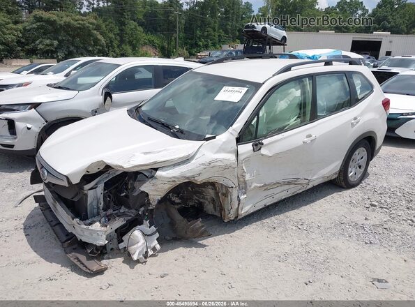 JF2SKACC1KH487956 2019 SUBARU FORESTER White Передня ліва чверть