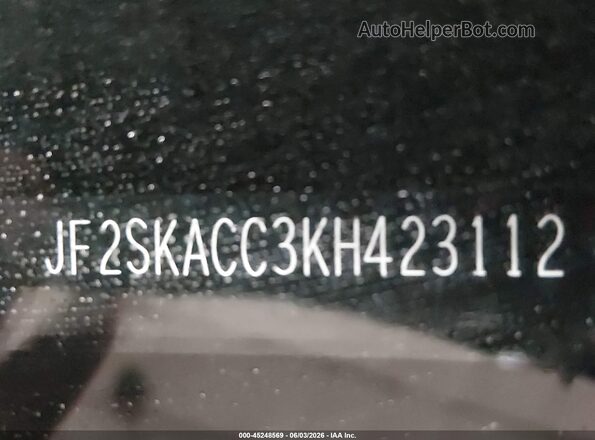 JF2SKACC3KH423112 2019 SUBARU FORESTER Серый Вид подкапотного пространства