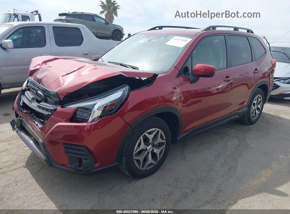 JF2SKADC0RH419690 2024 SUBARU FORESTER Burgundy Առջևի ձախ երեք քառորդ տեսարան