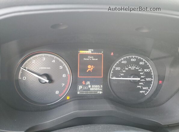JF2SKADC4LH521324 2020 SUBARU FORESTER White Вид щитка приладів