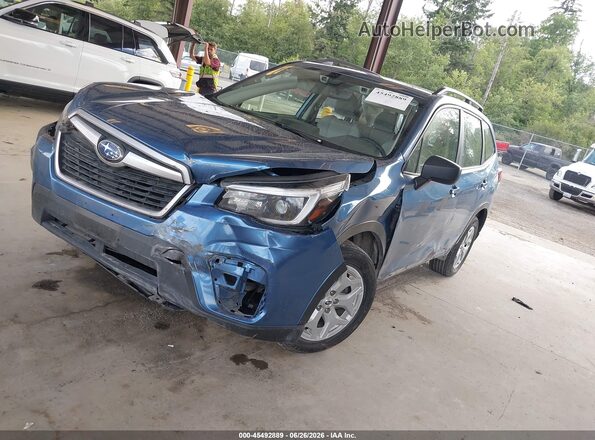 JF2SKADC4MH414663 2021 SUBARU FORESTER Blue წინა მარცხენა ხედი სამი მეოთხედიდან