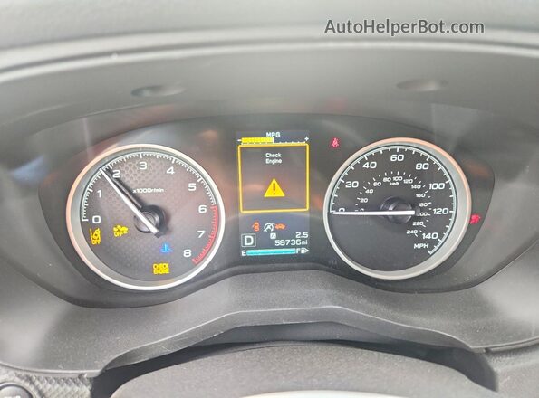 JF2SKADC7PH417528 2023 SUBARU FORESTER Black Вид щитка приладів