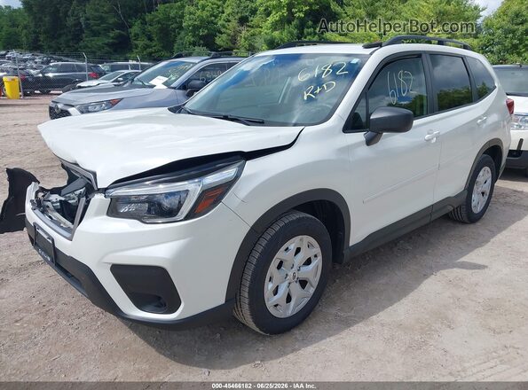 JF2SKADC9MH594044 2021 SUBARU FORESTER White Առջևի ձախ երեք քառորդ տեսարան