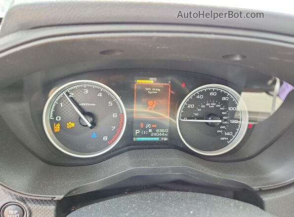 JF2SKAGC9LH433431 2020 SUBARU FORESTER White Widok zestawu wskaźników