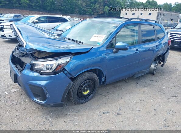 JF2SKAJC2LH568310 2020 SUBARU FORESTER Blue Передня ліва чверть