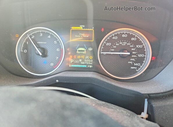 JF2SKAJC2MH453871 2021 SUBARU FORESTER White Instrument cluster view
