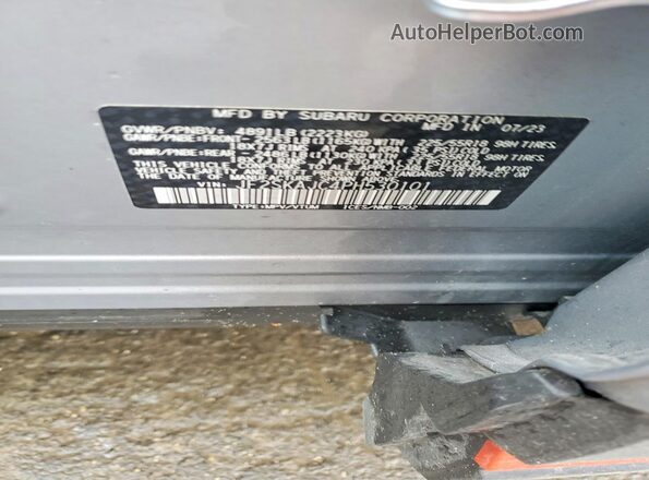 JF2SKAJC4PH530101 2023 SUBARU FORESTER Gray VIN կոդի պիտակի տեսք