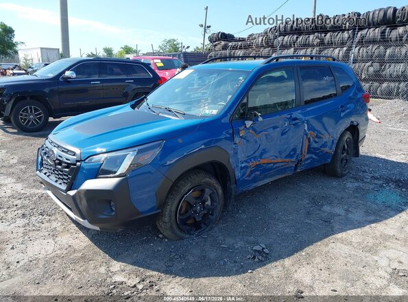 JF2SKAJC5RH420015 2024 SUBARU FORESTER Синий Передняя левая четверть