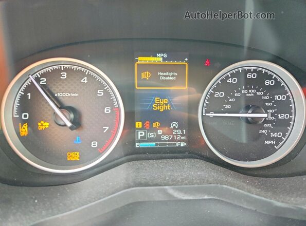 JF2SKAJC6MH494892 2021 SUBARU FORESTER Silver Instrument cluster view