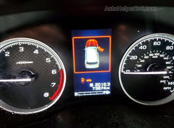 JF2SKAJC8MH504466 2021 SUBARU FORESTER Red ხელსაწყოთა პანელის ხედი