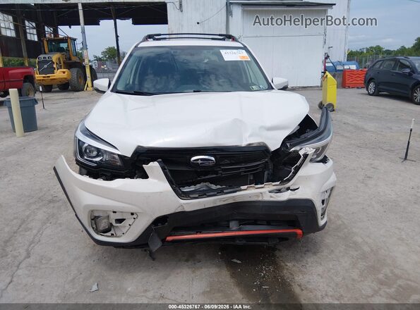 JF2SKAKC1KH538485 2019 SUBARU FORESTER White ხელსაწყოთა პანელის ხედი