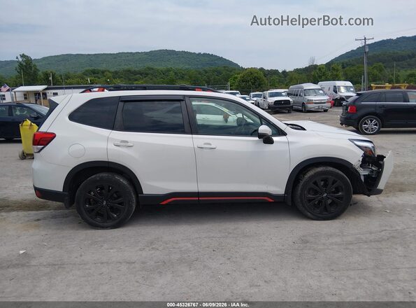 JF2SKAKC1KH538485 2019 SUBARU FORESTER White უკანა სალონის ხედი