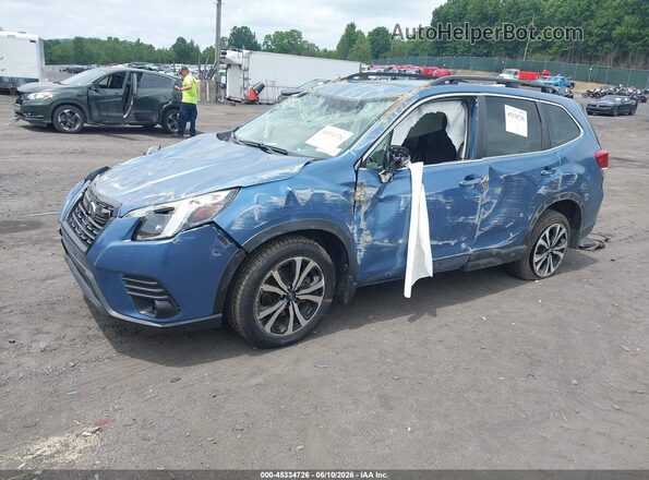 JF2SKALC6RH443753 2024 SUBARU FORESTER Blue Առջևի ձախ երեք քառորդ տեսարան