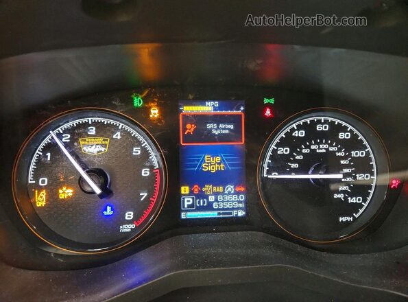 JF2SKAMC6NH485641 2022 SUBARU FORESTER Blue ხელსაწყოთა პანელის ხედი