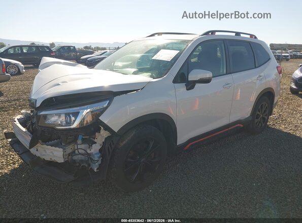 JF2SKAMC9LH559776 2020 SUBARU FORESTER White წინა მარცხენა ხედი სამი მეოთხედიდან