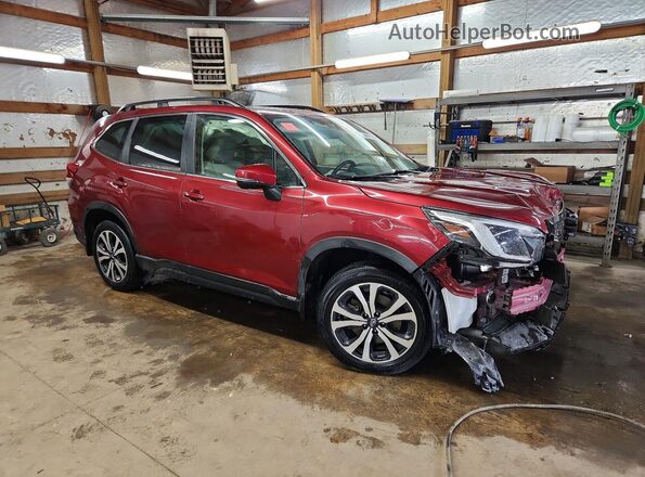 JF2SKANC1NH409274 2022 SUBARU FORESTER Темно-бордовый Передняя правая четверть