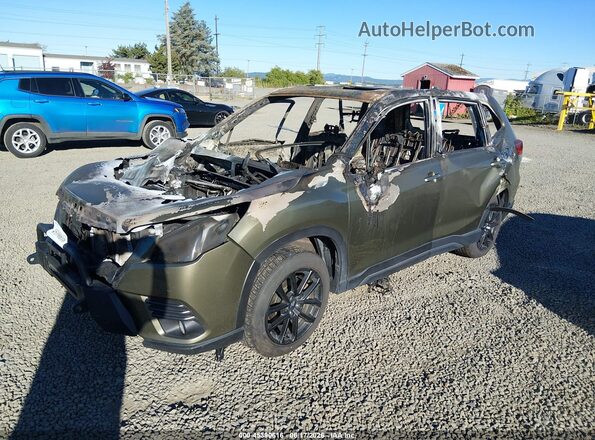 JF2SKANC2NH493282 2022 SUBARU FORESTER Green Передня ліва чверть