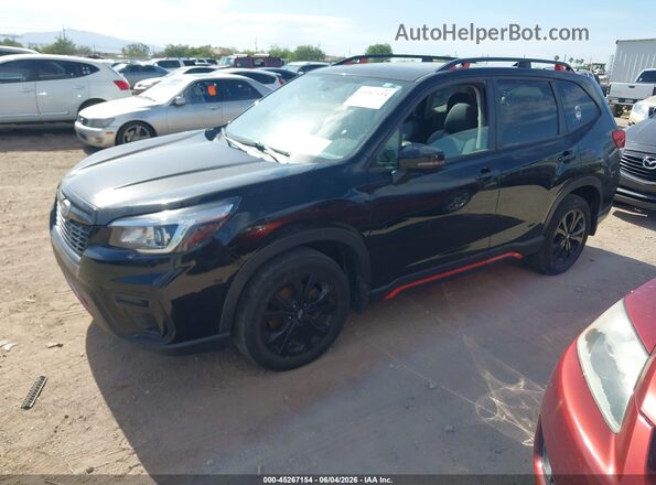 JF2SKAPC1KH443532 2019 SUBARU FORESTER Black Przód lewy