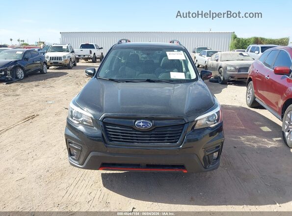 JF2SKAPC1KH443532 2019 SUBARU FORESTER Black Widok zestawu wskaźników
