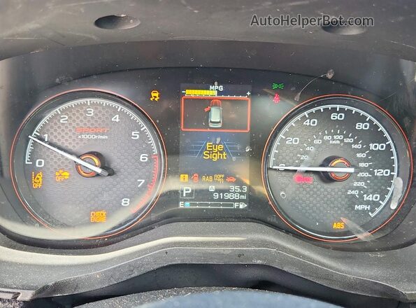 JF2SKAPC3KH583520 2019 SUBARU FORESTER Blue Instrument cluster view