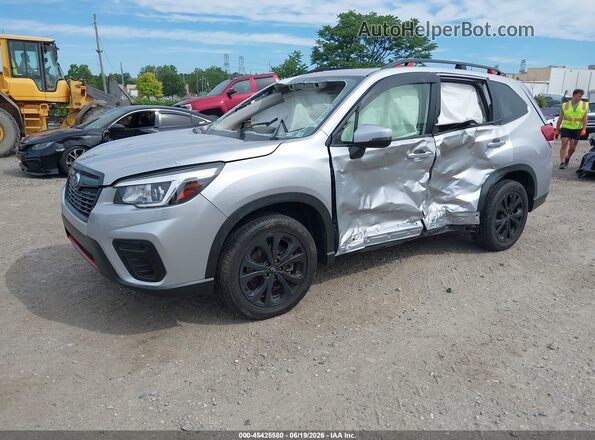 JF2SKAPC4KH503805 2019 SUBARU FORESTER Silver წინა მარცხენა ხედი სამი მეოთხედიდან