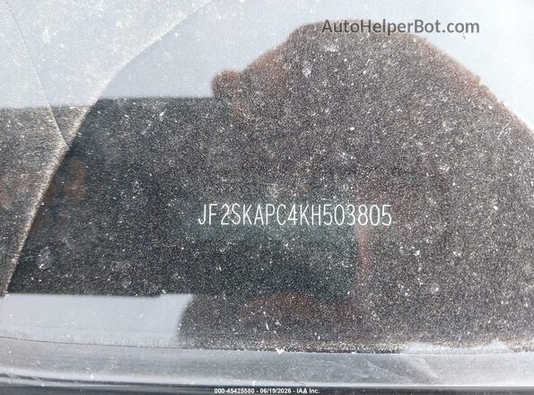 JF2SKAPC4KH503805 2019 SUBARU FORESTER Silver ძრავის განყოფილების ხედი