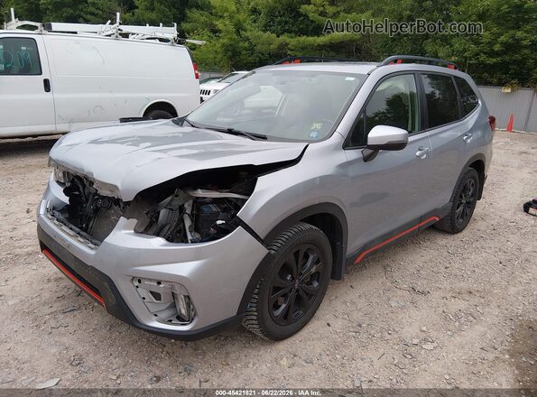 JF2SKAPC4KH581582 2019 SUBARU FORESTER White Առջևի ձախ երեք քառորդ տեսարան
