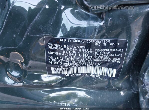 JF2SKAPC4PH450529 2023 SUBARU FORESTER Green Widok komory silnika