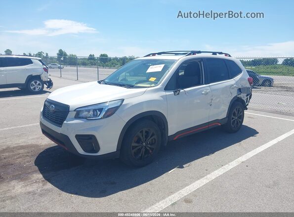 JF2SKAPC7KH564629 2019 SUBARU FORESTER White Vista tres cuartos delantera izquierda