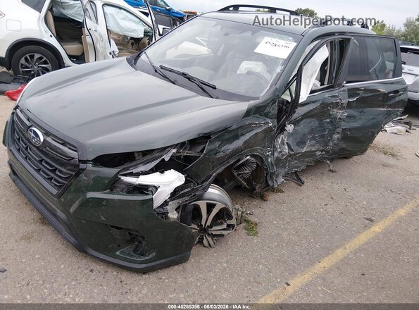 JF2SKAPCXNH405818 2022 SUBARU FORESTER Green Передня ліва чверть