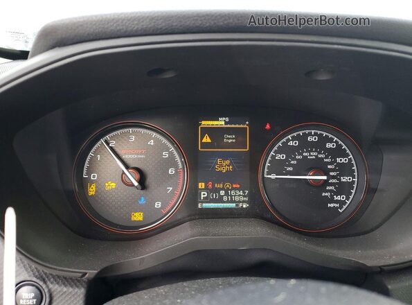 JF2SKARC3MH569746 2021 SUBARU FORESTER Black Вид щитка приладів