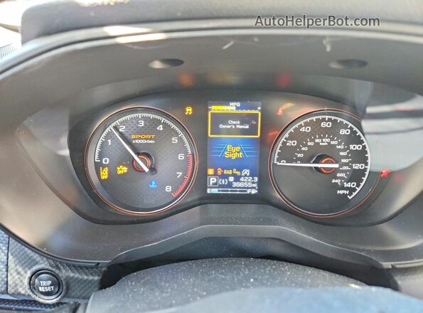 JF2SKARCXLH504701 2020 SUBARU FORESTER White Widok zestawu wskaźników