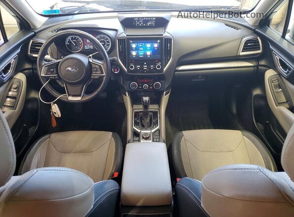 JF2SKASC2KH426293 2019 SUBARU FORESTER White Widok deski rozdzielczej