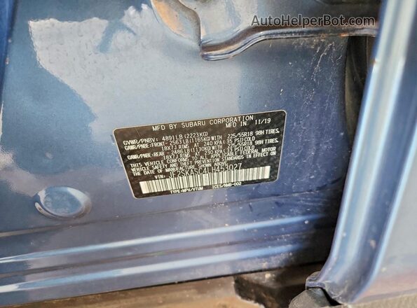 JF2SKASC4LH453027 2020 SUBARU FORESTER Blue Շարժիչի բաժամունքի տեսք