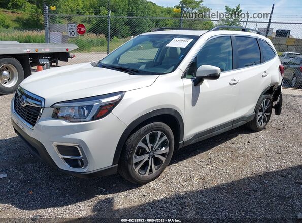 JF2SKASC4LH506146 2020 SUBARU FORESTER White Առջևի ձախ երեք քառորդ տեսարան