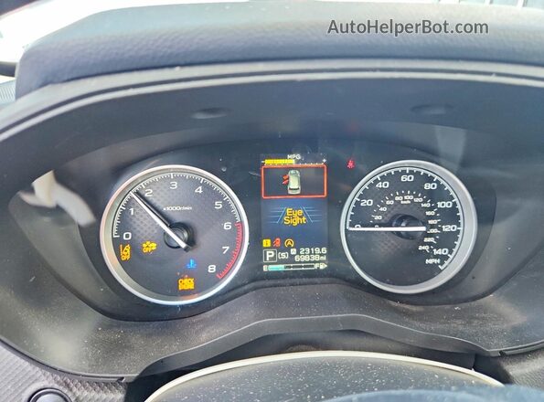 JF2SKASC8KH575968 2019 SUBARU FORESTER Silver Вид щитка приладів