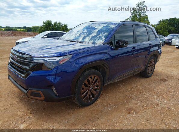 JF2SLDHC4SH542567 2025 SUBARU FORESTER Blue Առջևի ձախ երեք քառորդ տեսարան